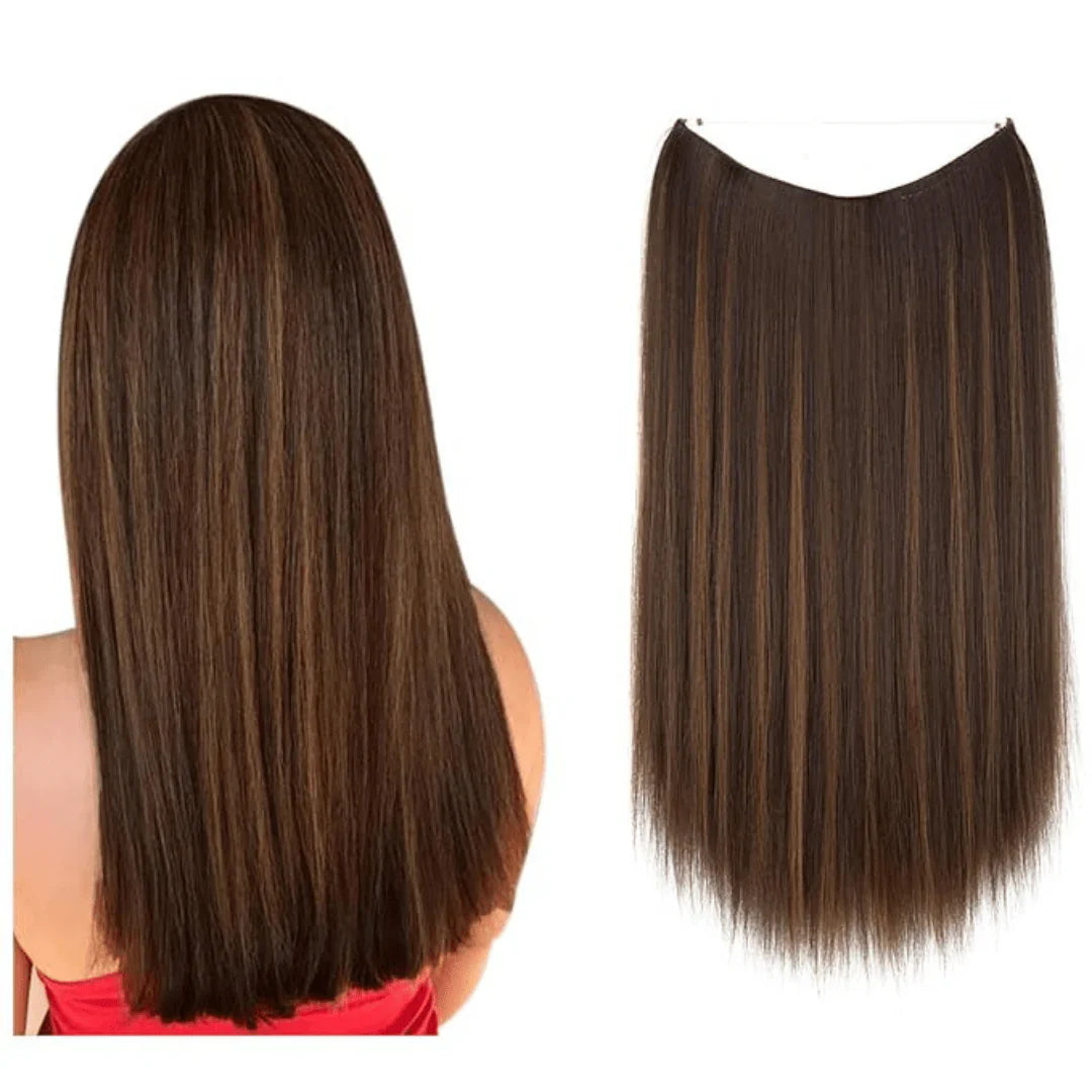 Dark Brown with Blonde Highlight Straight (46 cm)