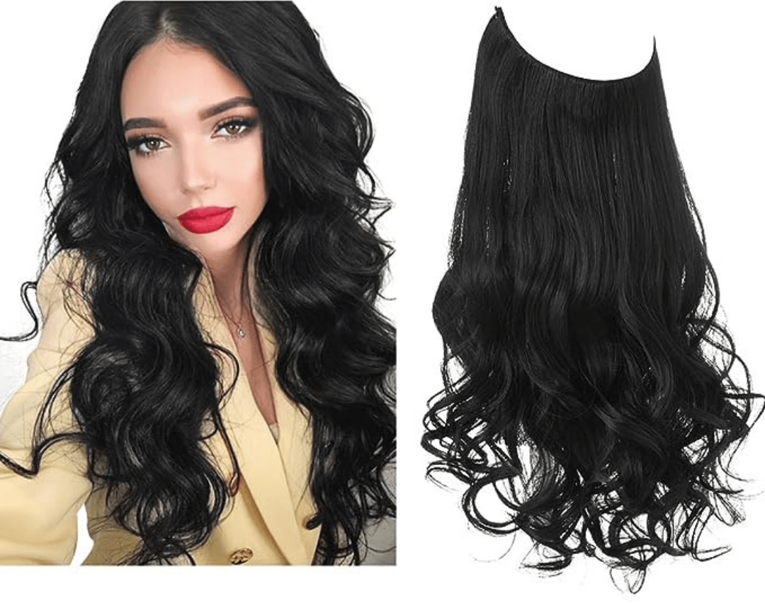 Noir corbeau ondulé (36 cm)