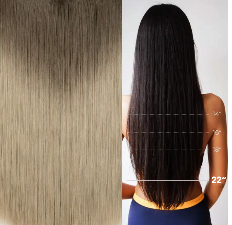 Brown to Ash Blonde Straight (56 cm)