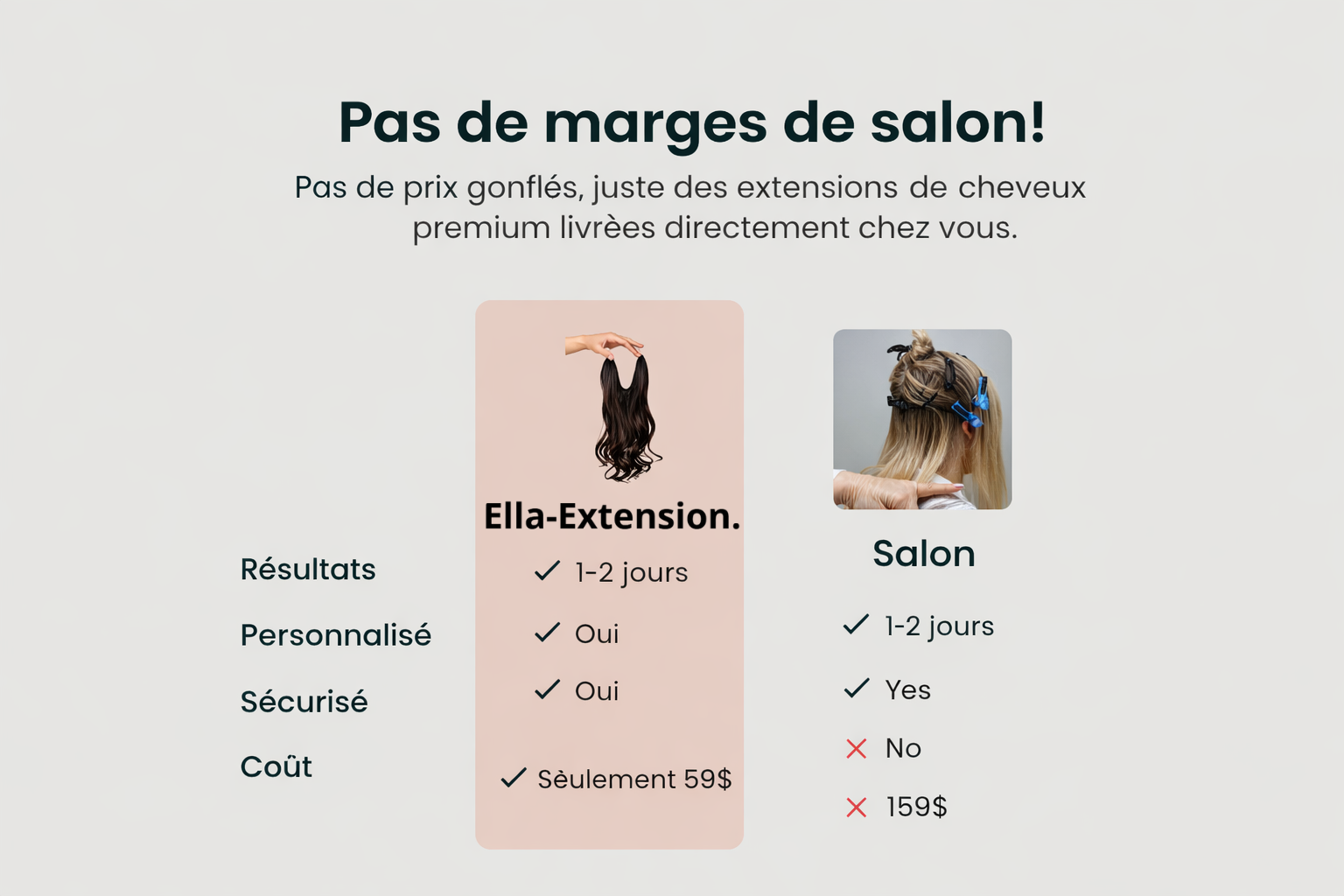 Extensions capillaires Halo de haute qualité