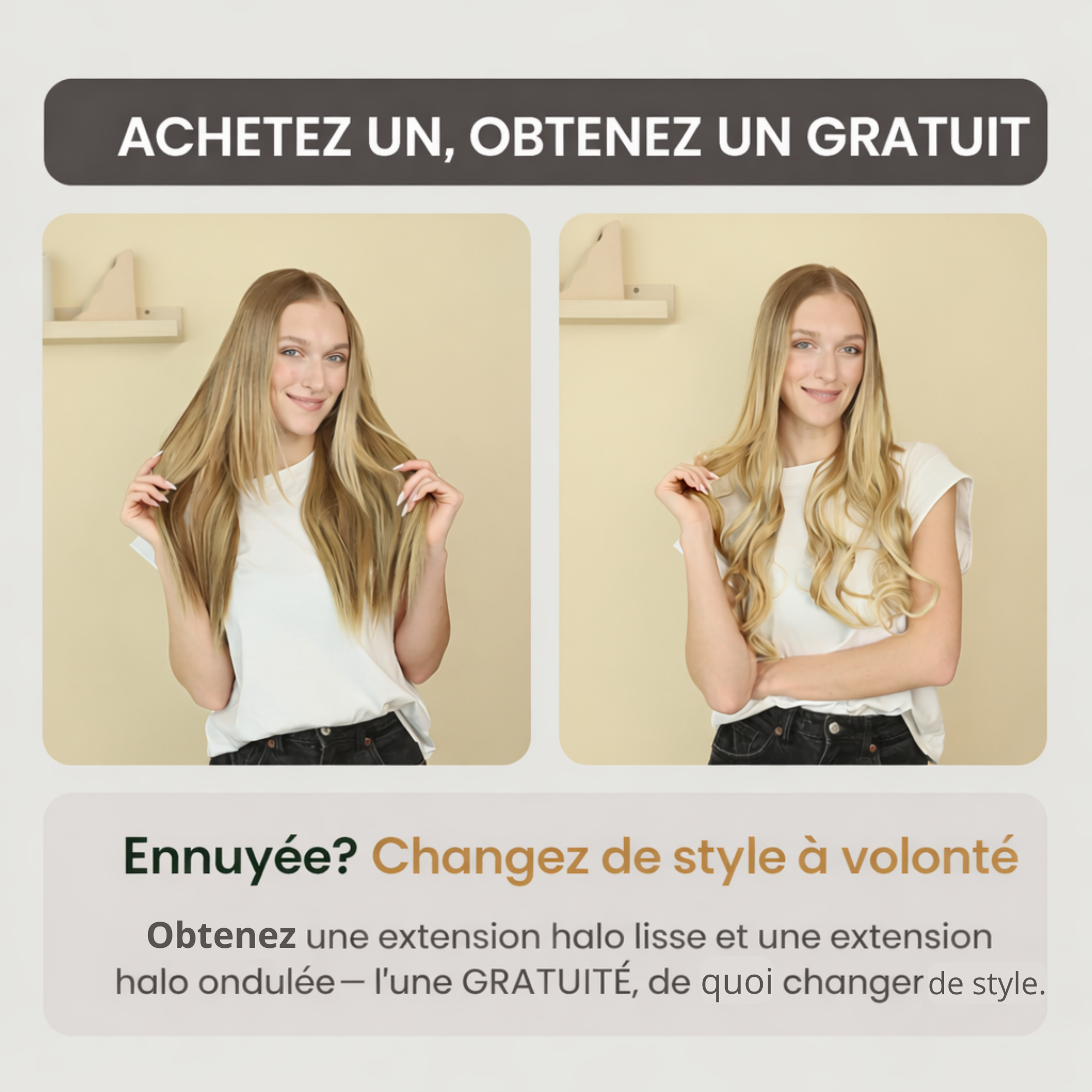 Extensions capillaires Halo de haute qualité